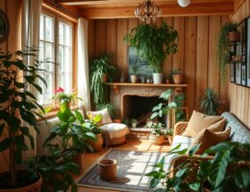 profrem64.ru | Живые растения в интерьере деревянного дома